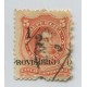 ARGENTINA 1882 GJ 60 ESTAMPILLA USADA CON VARIEDAD SOBRECARGA MUY DESPLAZADA